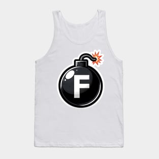 FBomb Funny Dropping F-Bomb Mom and Dad Profanity Bad Words Tank Top